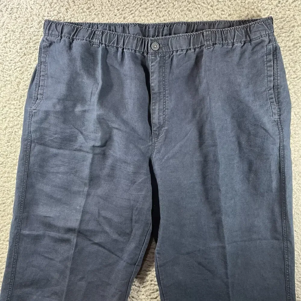 Tommy Bahama Relax Mens 2XB 100% Linen Pull On Pants Fits 42x28 Beach Vacation